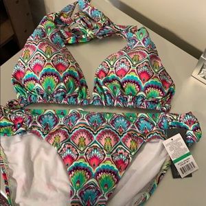 NWT Kenneth Cole bikini multi color L
